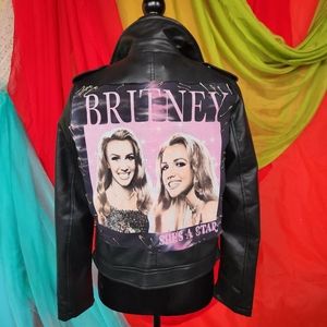 Upcycled Vegan Leather Britney Sprears jacket